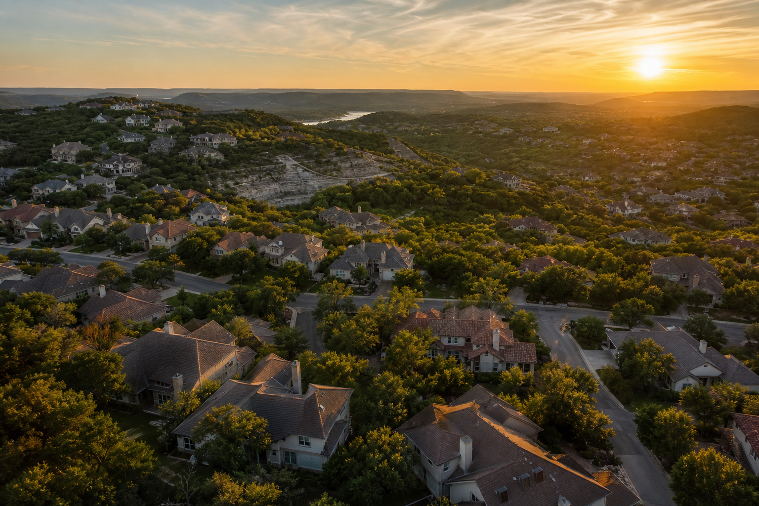 An aerial view across a residential neighborhood in San Antonio, TX — Military Relocation to San Antonio