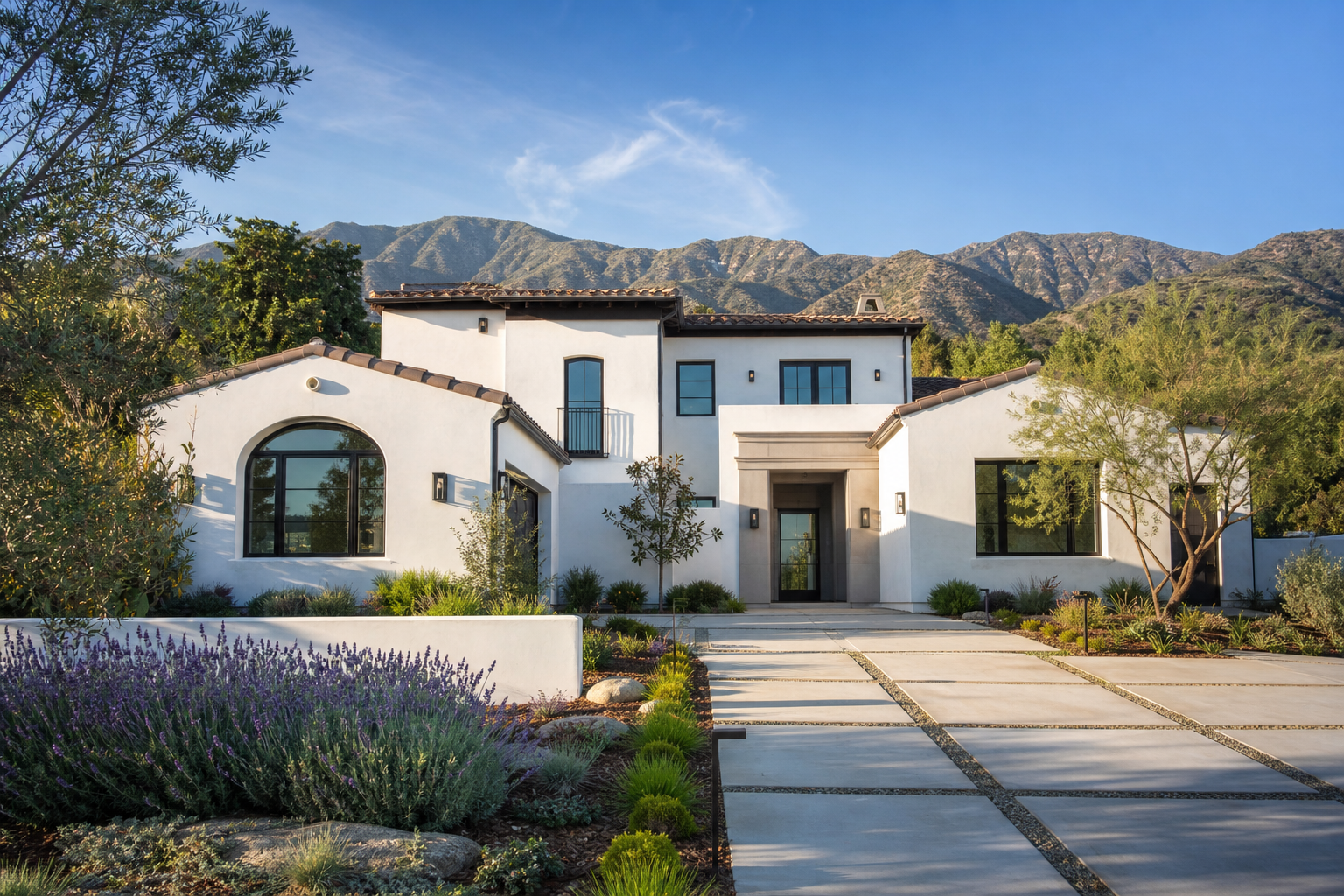 Modern Spanish-style new construction home in Pasadena