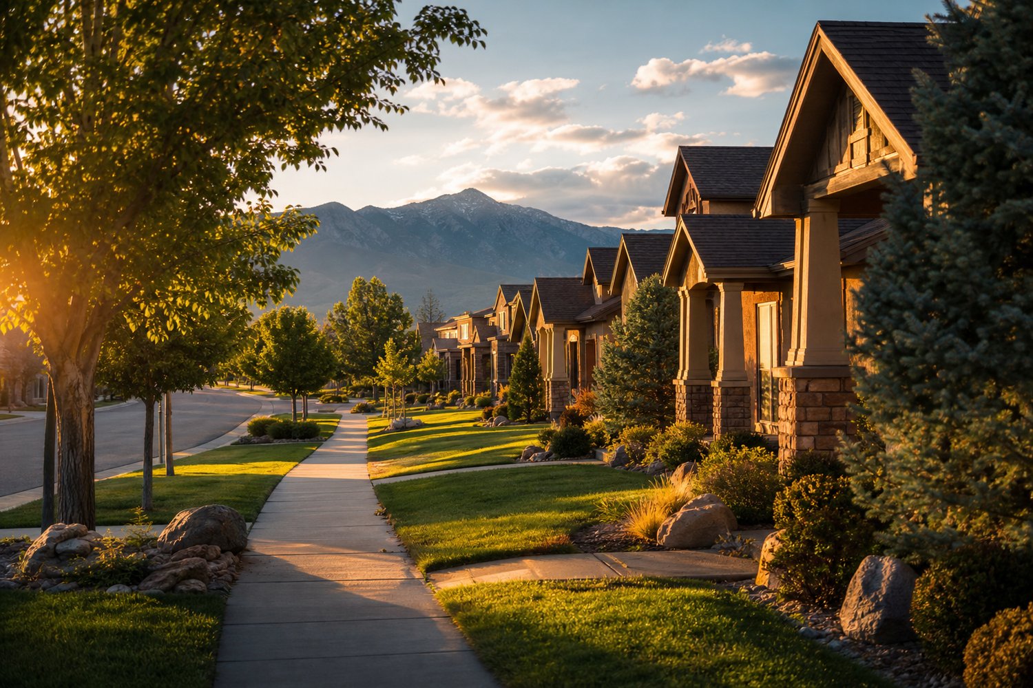 A tree-lined residential street in Briargate, CO — Southern Colorado for Home Seekers
