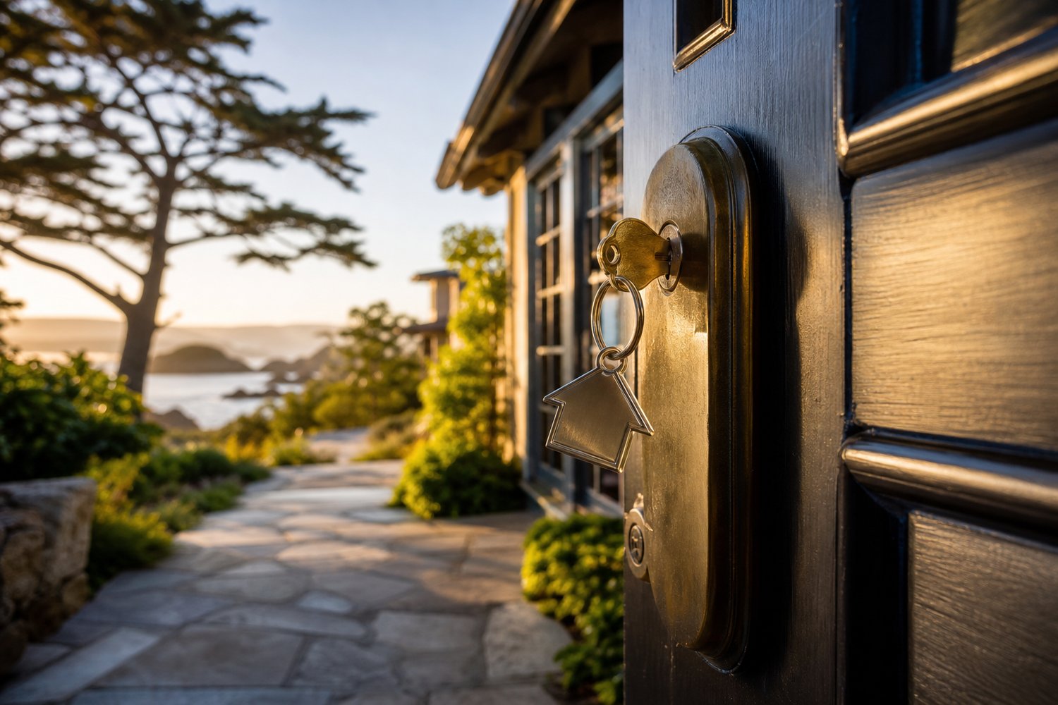 A set of house keys changing hands in Carmel — Carmel Real Estate Transactions